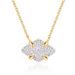 Hot Selling Fashion Simple Diamond Shaped Full Studded Zircon Pendant Small Exquisite Brass Real Gold Electroplated Necklace_ipsvogv.com