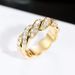 Cao Shi Zircon Fried Dough Twists Popular Cuban Hip Hop Men's High Sense Ring_ipsvogv.com