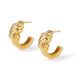 Women's Jewelry Winding C Shaped Earrings Light Luxury High End Design French Fashion Versatile Earrings Simple Earrings_ipsvogv.com