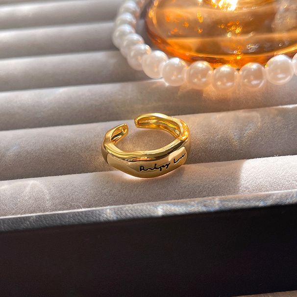 Real Gold Electroplated Zircon Freshwater Pearl Opening Court Style Index Finger Ring, Light Luxury High-end Feel, Hand_ipsvogv.com