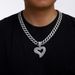New Men's Women's Large Heart Alloy Necklace With Hip-hop Personality And Fashionable Rap Setting Pendant_ipsvogv.com
