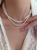 Light Luxury Strong Light Shijia Pearl Necklace 2024 New Magnetic Buckle Collarbone Women's Autumn And Winter Sweater_ipsvogv.com