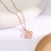 New Korean Edition Gold Plated Micro Inlaid Zircon Dynamic Four Leaf Flower Titanium Steel Necklace Mesh Red Fashion_ipsvogv.com