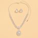 CRYSTAL BRIDE 584 - White Gemstone Bridal Jewelry Set (Necklace & Earrings, Wedding Dress Matching Set)_ipsvogv.com