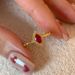 for Zircon Eye Vintage Horse Red Women 2024 New High Beauty Personalized Finger Ring_ipsvogv.com