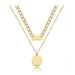 Women's Jewelry Versatile Necklace Titanium Steel K Gold Plated PVD Stainless Steel Cuban Chain Thick Twisted Twist Commuter Clavicle Chain_ipsvogv.com