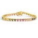 Unisex Hip Hop Color Love Tennis Chain Rainbow Zircon Personality Trendy Hip Hop Necklace Heart Shape_ipsvogv.com