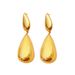 Real Gold Electroplated Titanium Steel Retro Polished Surface Teardrop Gold And Silver Earrings_ipsvogv.com