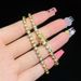 Women's Jewelry Heart Shaped Zircon Tennis Chain Bracelet Electroplated Gold Popular Ladies Bracelet Jewelry_ipsvogv.com