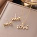 Copper Plated Zircon Set Heart-shaped With Female Hollow Water Droplets&imitation Pearls&heart Connected O-shaped_ipsvogv.com