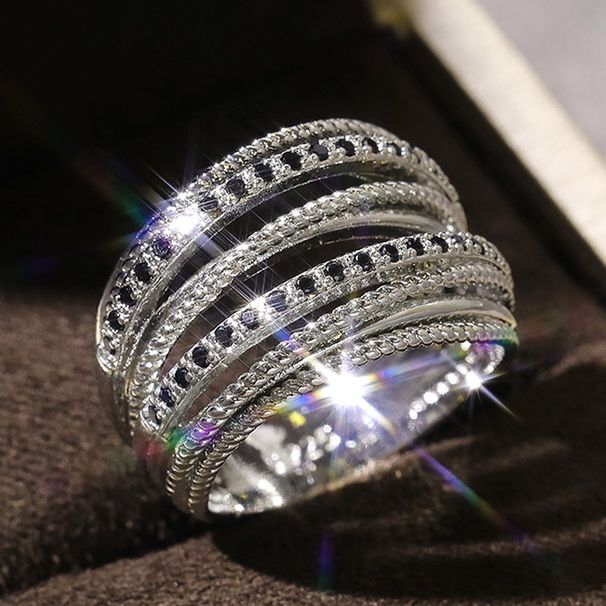 Cao Shi's Exquisite Micro Set Zircon Creative Women's Cross Ring Headpiece_ipsvogv.com