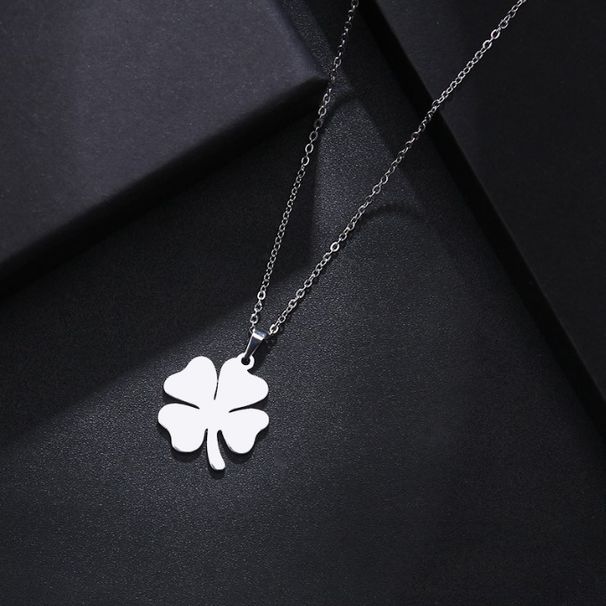 Hot Selling Stainless Steel Pendant, Lucky Clover Necklace, Simple And Personalized Collarbone Accessory_ipsvogv.com