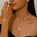 Women’s Jewelry Set Fashion Sexy Personality Long Rhinestone Tassel Necklace Earrings Bracelet Simple Temperament Fashion Retro Ladies Wear_ipsvogv.com