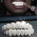 Christmas hip-hop 14K real gold electroplated copper zirconium exaggerated rap props braces accessories_ipsvogv.com