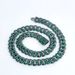 Unisex 12mm Round Emerald Diamond Flip Head Men's Alloy Necklace Rap Hip Hop Cuban Chain_ipsvogv.com
