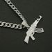 Cool and exaggerated punk street dance, rap, dressing with guns, pendants, necklaces, trendy men's nightclubs, Cuban_ipsvogv.com
