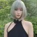 hot selling Grey Bob Synthetic Natural Hair with Fluffy Bangs for Women Short Straight Wigs Heat Resistant Daily Cosplay Wig_ipsvogv.com