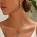 2024 New Style Necklace, Earrings, Women's Jewelry Set, High Grade with Diamond shaped Clavicle Chain_ipsvogv.com