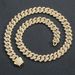 Unisex Men's Hip Hop Bar Cuban Spring Buckle Hiphop Copper Inlaid Zircon 13mm Diamond Cuban Chain Hip Hop Necklace_ipsvogv.com