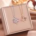 Light Luxury Fashion Rainbow Lucky Necklace For Women With Micro Inlaid Zircon Life Tree Pendant, Titanium Steel Lock_ipsvogv.com