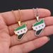 Stainless Steel Syrian Free Army Map And Flag Necklace For Men And Women Couple Sweater Chain Baccessories_ipsvogv.com