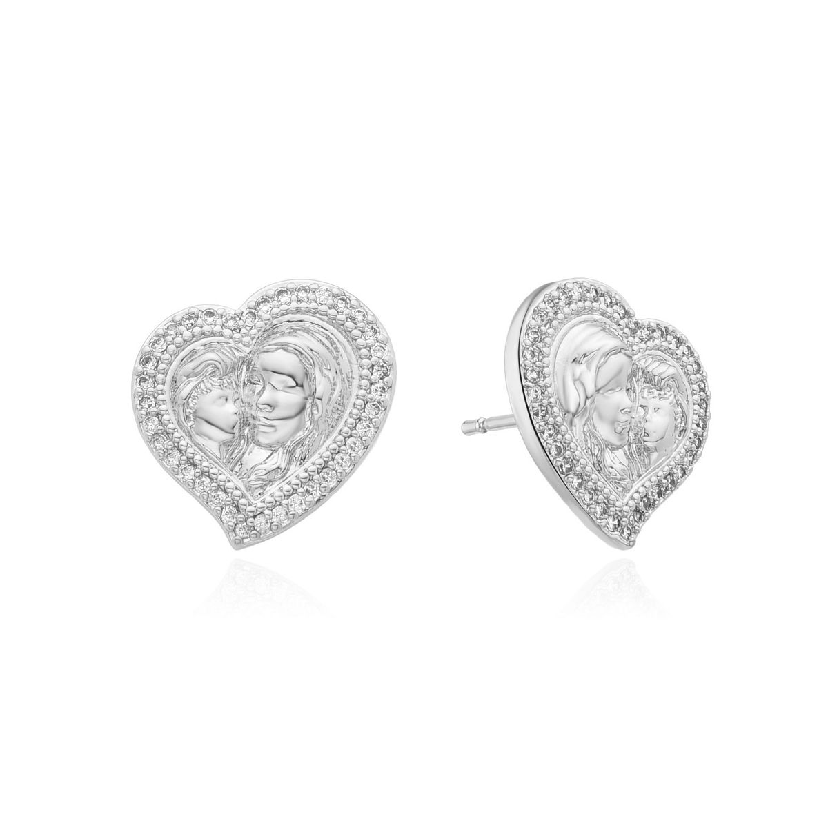 Women’s Jewelry Set Fashion Copper Plated Real Gold/white GoldSweet Style Heart Shaped Micro Inlaid Zircon Earrings High End Light Luxury Earrings_ipsvogv.com