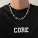 Hip Hop Letter Z Splicing Necklace Punk High Street Men's Versatile Sweater Chain Pendant_ipsvogv.com