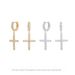 Classic S Pure Silver Ear Buckle Cross Micro Inlaid Zircon INS Trendy Temperament High-end Earrings_ipsvogv.com