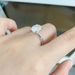 S Pure Silver Ring, Female Pigeon Egg Four Claw Classic Ice Flower Cut High Carbon Diamond Ring_ipsvogv.com