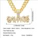 Hip Hop Personalized Men's Fashion Accessories Full Diamond Spliced Letter Pendant Cuban Necklace Sweater Chain_ipsvogv.com