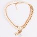 Jewelry New Copper Snake Baroque Pearl Portrait Square Necklace Women's Double Set Chain_ipsvogv.com
