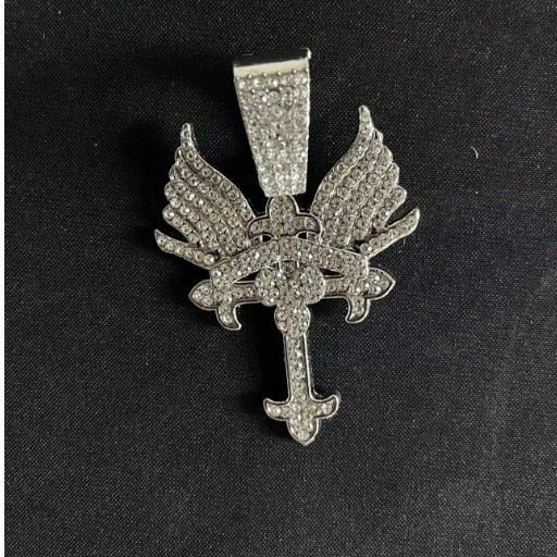 Hot Selling Personality Wing Pendant Cuban Unisex Niche Versatile Jewelry Chain Necklace_ipsvogv.com
