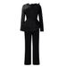 Women's Clothing long-sleeved temperament mesh stitching beading slimming banquet large size_ipsvogv.com
