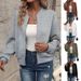 Women's Clothing new solid color zipper jacket baseball collar casual jacket_ipsvogv.com