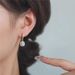 S Pure Silver Mosang Stone Square Bag Earrings, Heavy Industry, fading, Non Allergic, D-color, Light Luxury, No Picking_ipsvogv.com