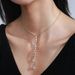 Personality simple design sense high sense geometric necklace New temperament fashion tassel clavicle chain choker_ipsvogv.com