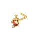 European and American new hot push L rod Beetle AAA zircon nose stud nose ring ear studs piercing jewelry manufacturer in stock hair_ipsvogv.com
