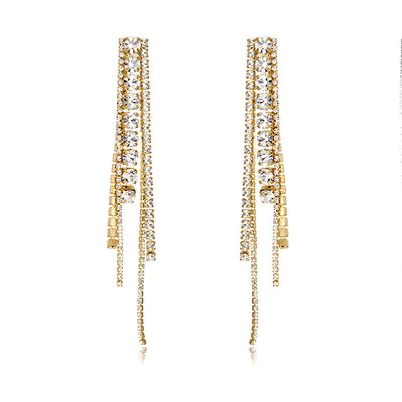 Trendy elegant new tassel earrings women's high-grade retro Bohemian long earrings women earrings_ipsvogv.com