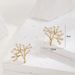Women’s Jewelry Set Fashion Hot Selling Micro Inlaid Zircon Real Gold Electroplated Earrings Tree Of Life Earrings Niche Design Light Luxury Earrings_ipsvogv.com