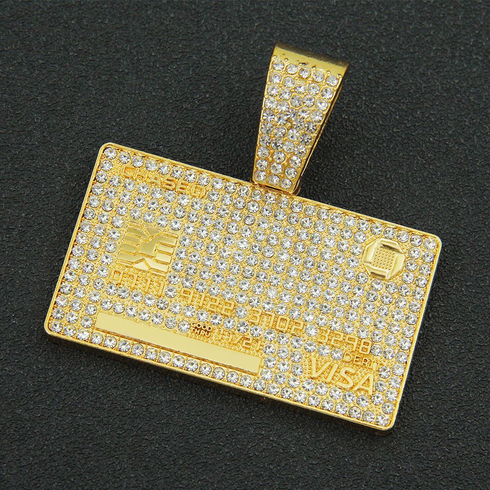 Hip hop full diamond domineering pendant necklace for men's trendy and personalized street wear with Cuban necklaces_ipsvogv.com