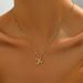 Fashionable commuting style long necklace, female personality, English letters, niche design, geometric luxury,_ipsvogv.com