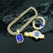Women’s Jewelry Set Fashion Hot Selling Red Gem Alloy Pendant Bracelet Necklace Watch 5 Piece Set Men's High End Gift Box Jewelry_ipsvogv.com