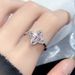 【 1351 People's Collection 】 High End Snowflake Pink Zircon Flower Clover Open With Niche Design Temperament, Light_ipsvogv.com