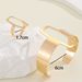 Yuwen Fashion And Jewelry Set Line Shape Grid Hollow Gold-Plated Ring Bracelet_ipsvogv.com