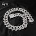 Men's Jewelry Hip Hop 40MM Buckle Ladder Square Cuban Necklace Personality Copper Inlaid Zircon Multi Size Accessories Jewelry_ipsvogv.com