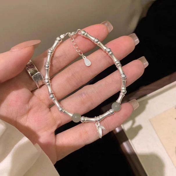 S Pure Silver New Jade Pulp Bamboo For Women, Niche Design, Gentle Temperament, Chinese Style Bracelet Gift_ipsvogv.com