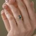 Sanjie Accessories Couple Ring, Simple And Fashionable Deep Blue Zircon Ring Jewelry For Women_ipsvogv.com