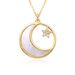 Ins New Personality Crescent Necklace For Men And Women Spot Simple Copper Plated Gold Inlaid Zirconium Sweater Chain All Match_ipsvogv.com