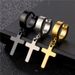 high quality cross titanium steel ear clips fashionable ear bone clips punk ear studs stainless steel trendy earrings_ipsvogv.com