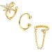 Hot Selling Ear Bone Clips For Non Pierced Ears, Niche Design, Zircon Inlaid Ear Clips, High End Personality, Sweet And Cool Ear Accessories_ipsvogv.com